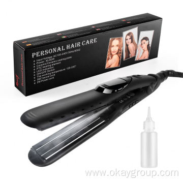 profession steam pod flat iron hair straightener